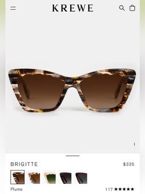 KREWE BRIGITTE Sunglasses Plume